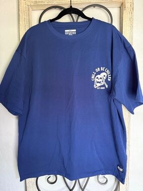 Scramble Brand “Chill or Be Chilled” BJJ T-Shirt | Blue | Size XL